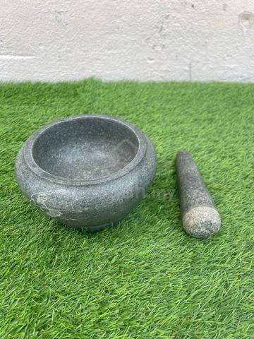 C113 Lesung Batu 17 cm Stone Mortar & Pestle Set - photo 3 of 6
