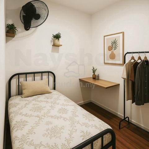 LoDepo Bilik SINGLE aircond jalan kaki CIQ johor bahru wong ah fook 2 1