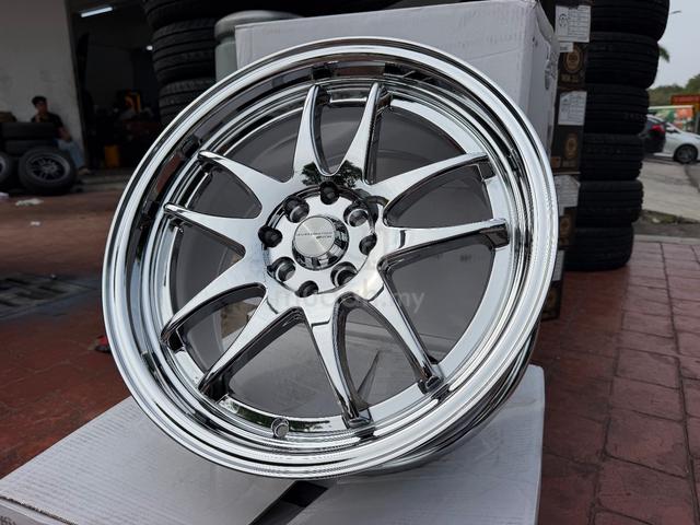 Cr2p 17inch 4x100 —Rim baru — Super chrome - photo 2 of 3