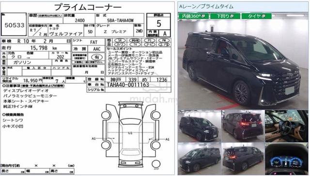 2025 Toyota VELLFIRE 2.4 Z PREMIER Turbo JBL Sound - 2