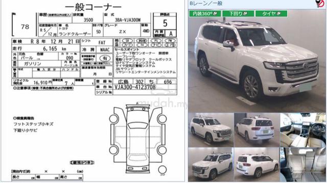 5A 6kMLG 2023 Toyota LANDCRUISER 3.5 ZX GRADE 5AA - 2