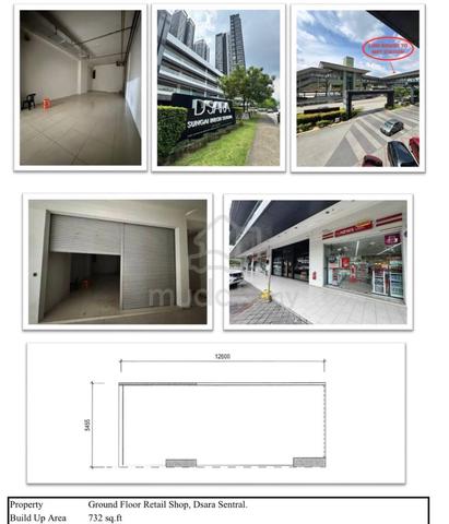 Dsara Sentral Ground flor retail shop direct MRT basic Kg BaruSg Buloh 1
