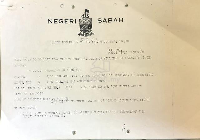Tanah Lot Semporna Sabah DIJUAL Nego 1