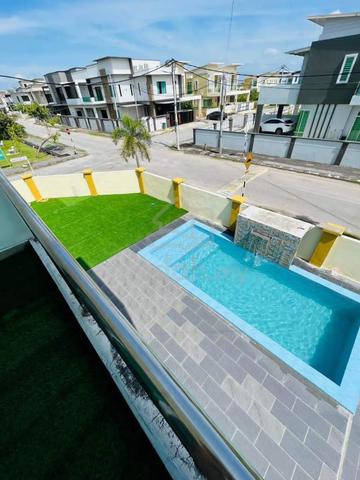 TMN PULASAN ALOR MENGKUDU CORNER TERES 2 TGKT With Kids Swimming Pool 1
