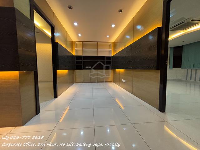 Corporate Office for Rent, Renovated, 3rd Floor Sadong Jaya, KK City 1