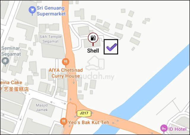 Segamat Land for sale (Jalan Hassan, next to shell) , 2nd bridge 1
