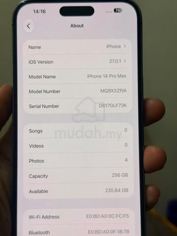 iphone 14pro max 256gb zp - photo 4 of 6