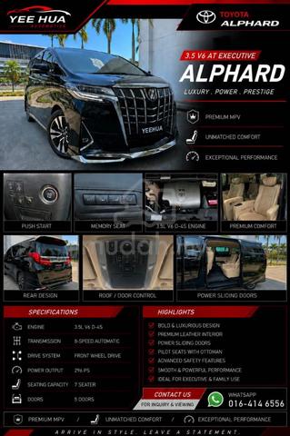 2019 Toyota ALPHARD 3.5 LE EXECUTIVE LOUNGE (A) - 1