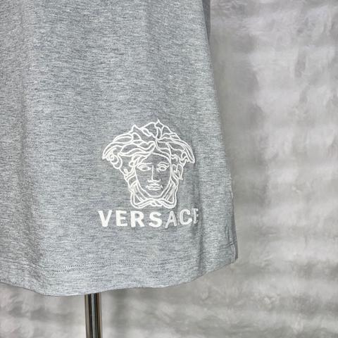 Versace Grey Embroided Medusa Logo at Bottom - photo 4 of 5