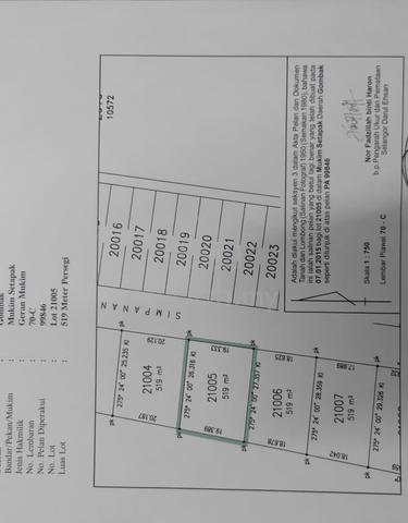 Tanah lot banglo 5586 sf di taman sri gombak free hold 1