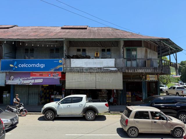 Pekan Kinarut, Whole Block, Wooden GF and 1F Shophouse, Kinarut 1
