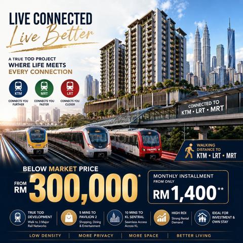 MIDVALLEY Condo @ 1.3k/mth | 2-3 R Link TRX - Walk to MRT LRT | Airbnb 1
