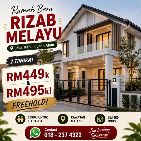 [Direct Developer] Freehold 2 Storey - SHAH ALAM Sek 30 & Jln Kebun Ba 1