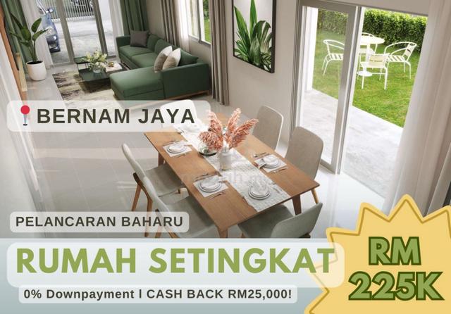 1-storey Terraced House for Sale, 3 Bedroom, 900 sq.ft, Ulu Bernam