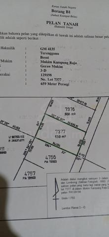 Tanah LOT banglo luas di kawasan elit Gong Kepas Besut 1