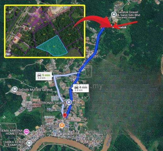 Saratok land 3 acres freehold Mixed Zoned 1