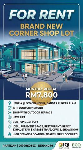 Corner Shop Lot Utopia Eco Grandeur Bandar Puncak Alam 1