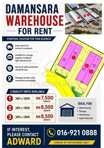 Warehouse for Rent | Damansara, Kuantan 1