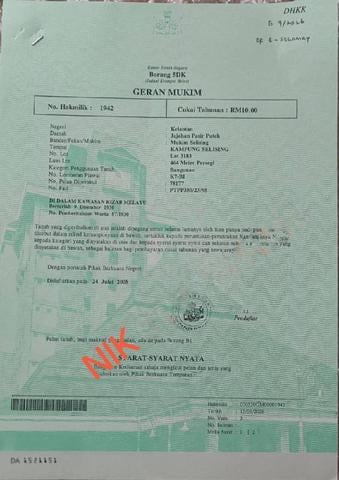 TANAH TAPAK RUMAH UNTUK DIJUAL – MUKIM SELISING, PASIR PUTEH, Kelantan 1