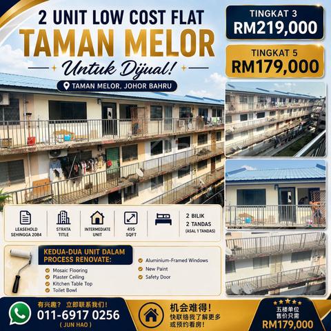 Blok Melor, Taman Melor, 81200 Johor Bahru, Johor. 1