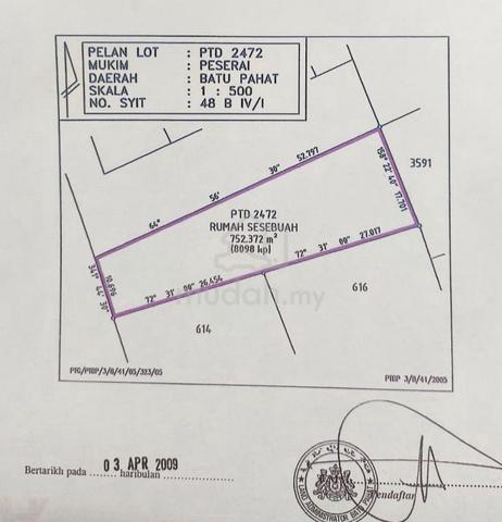 [Bungalow Lot 8.098sqft] Nearest Batu Pahat Town @ Tmn Wawasan, BP 1