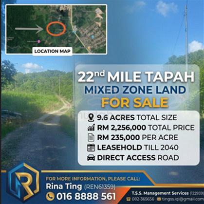22nd mile Tapah Mixed Zone Land For Sale 🚗🚗 Access Road 1