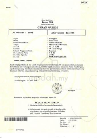 Tanah Berdekatan Bandar Baru Kuala Nerus 1