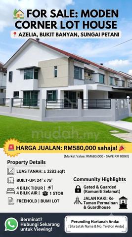 Bukit bayan azelia corner lot guarded house below market 1