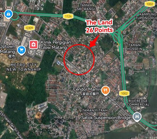 26 Points Land Detached Lot @ Petra Jaya, near Metro City Kuching 1