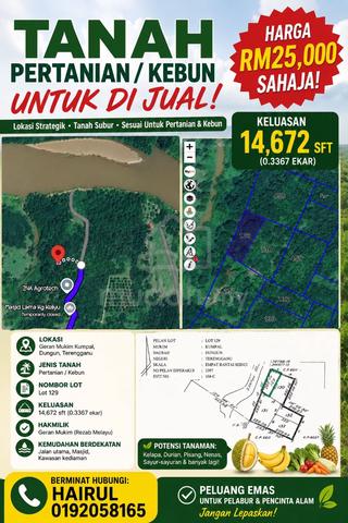Tanah Murah Tepi Sungai,Dungun 1