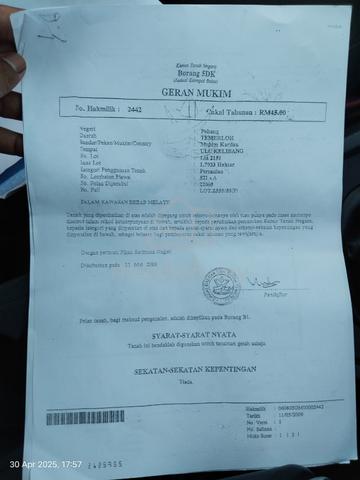 Tanah Di Kerdau, Temerloh Pahang untuk Dijual 2
