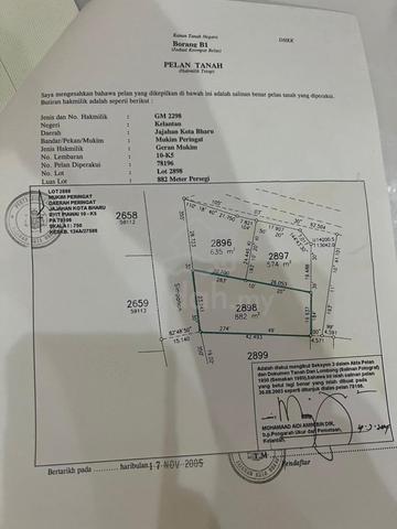 tanah untuk dijual di peringat 1