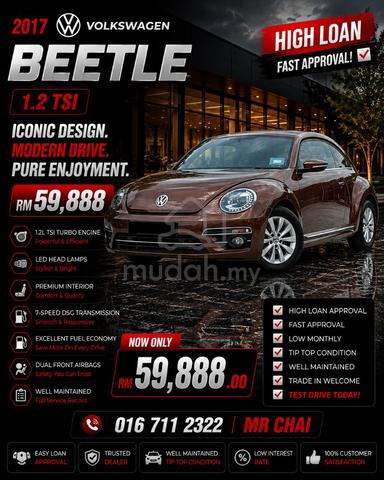 2017 Volkswagen BEETLE 1.2 TSI SPORT (A) FULL LOAN - 1