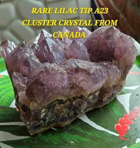 Rare Lilac Tip Auralite 23 cluster crystal-Canada - photo 2 of 6