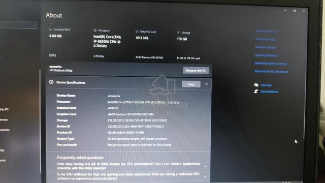 ​HP EliteBook Laptop 8460p i7 (128GB SSD) - photo 5 of 6