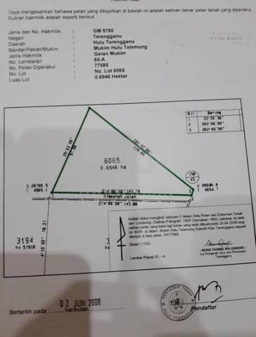 Tanah sawit di kg kepah hulu Terengganu Direct owner 1