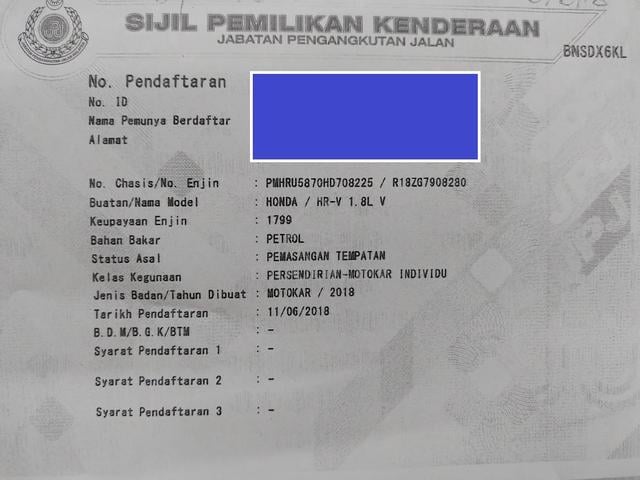 2018 Honda HR-V 1.8 V ,100% Not Accident One Owner - 2
