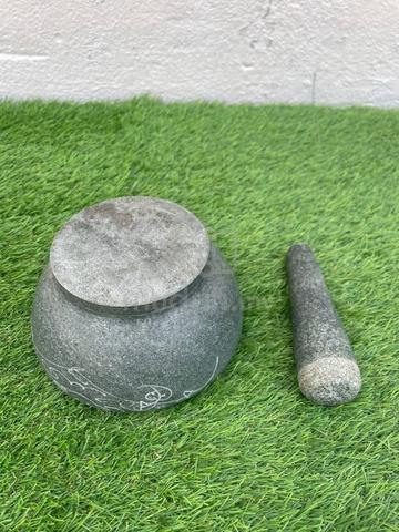 C113 Lesung Batu 17 cm Stone Mortar & Pestle Set - photo 4 of 6
