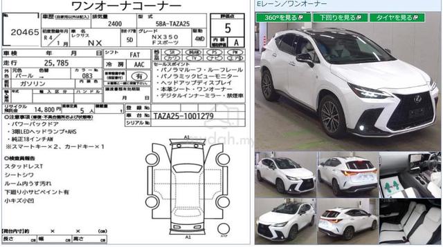 2022 Lexus NX350 2.4 F SPORT P-Roof Grd-5A Unreg - 3