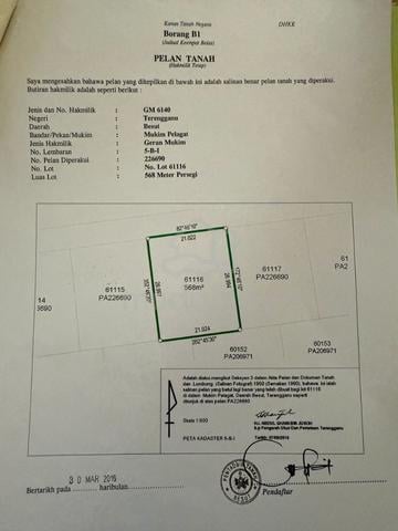 Terengganu Besut Residential Freehold Land For Sale 1