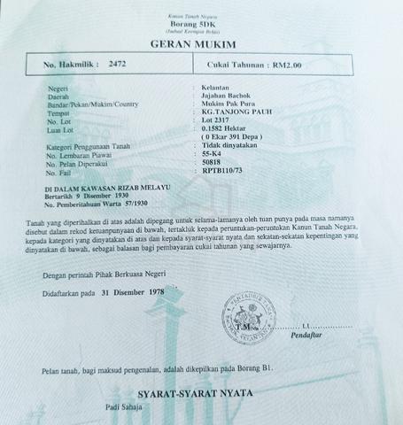 Tanah Padi 4 Ekar di Bachok 4