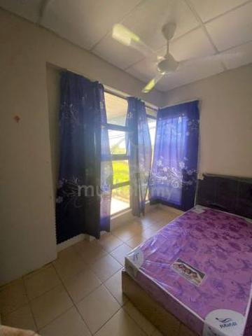Fully furnished master bedroom with private bathroom & aircond 1