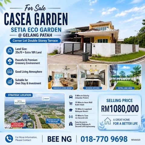 Casea Garden Setia Eco Garden Corner 2 storey terrace 2nd link lower 1