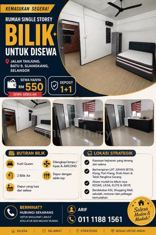 Room Rental/ Rumah Sewa siap Aircond 1