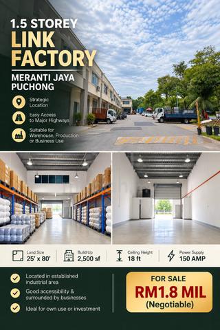 1.5Sty Link Factory in Meranti Jaya Puchong 1