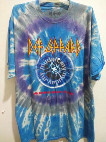 2018 def leppard band t shirt tie dye 