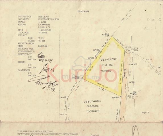 Tanah NT untuk dijual di KG Tangkarason, Paitan. SWAP juga dilayan. 1