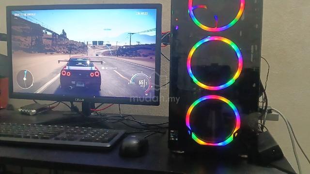 PC gaming fullset free monitor 22 inch plug n play - photo 5 of 6