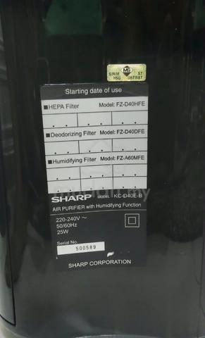 Sharp Plamacluster Air Purifier With Humidifier - photo 5 of 5