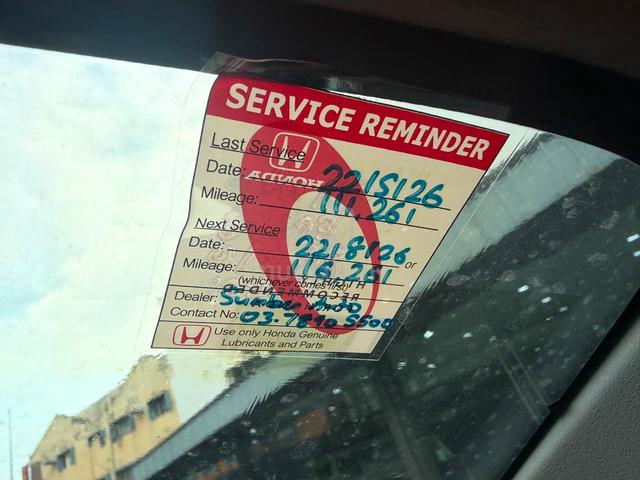 HONDA CITY 1.5 E (a) SERVICE RECORD HONDA 110K KM - 3